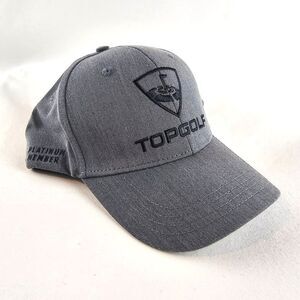 Topgolf Hat Mens Gray Black Snapback Adjustable Platinum Member Golf Performance